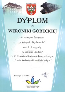 Dyplom Powiat Wolsztyński Weronika Górecka